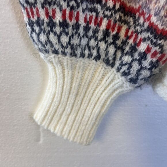 Altar'd State Beige Knit Fair Isle Balloon Sleeve Sweater size small - Picture 3 of 7